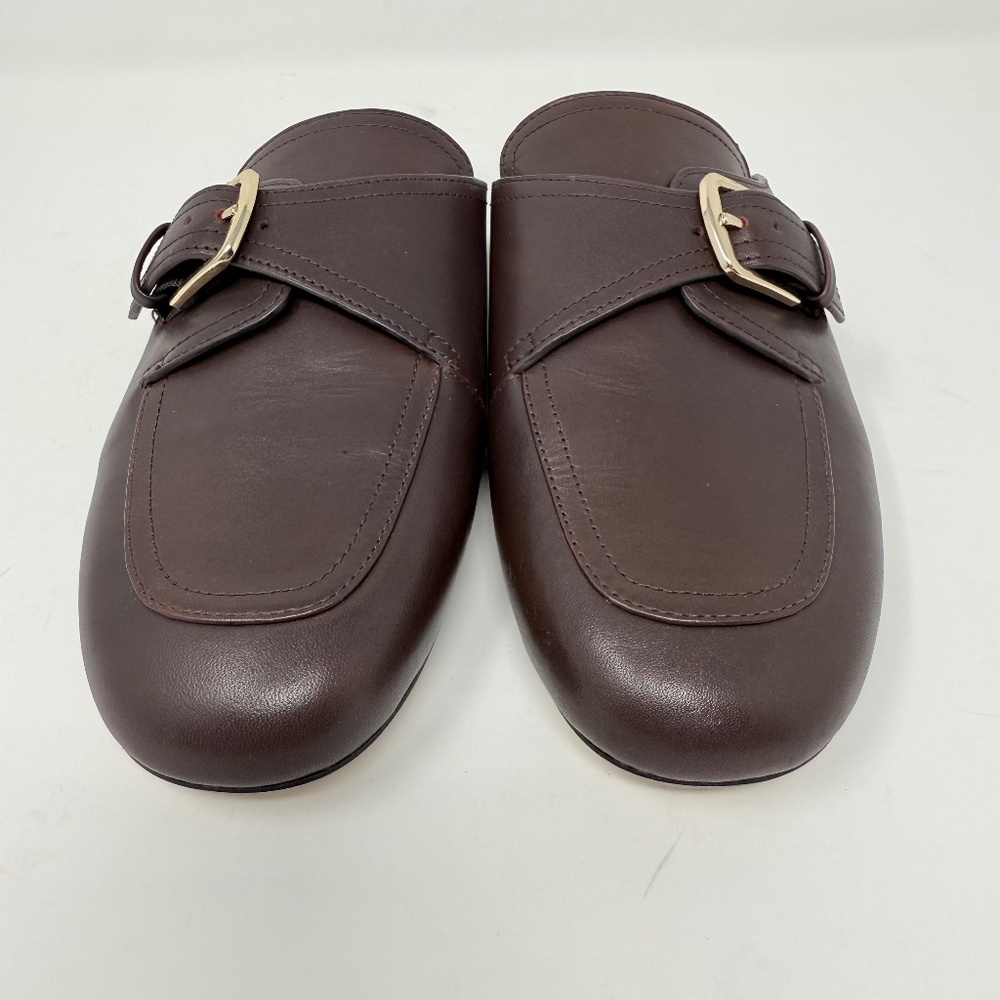New Vince Minetta Leather Loafer Mule Chili Brown Sz 6.5 - Picture 9 of 13